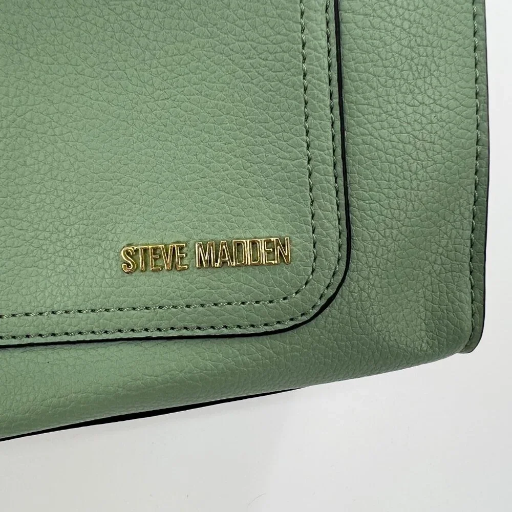 NWOT‎ Steve Madden Basil Green Mini Tote Bag Crossbody 3 Compartment